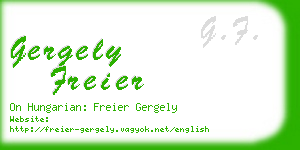 gergely freier business card